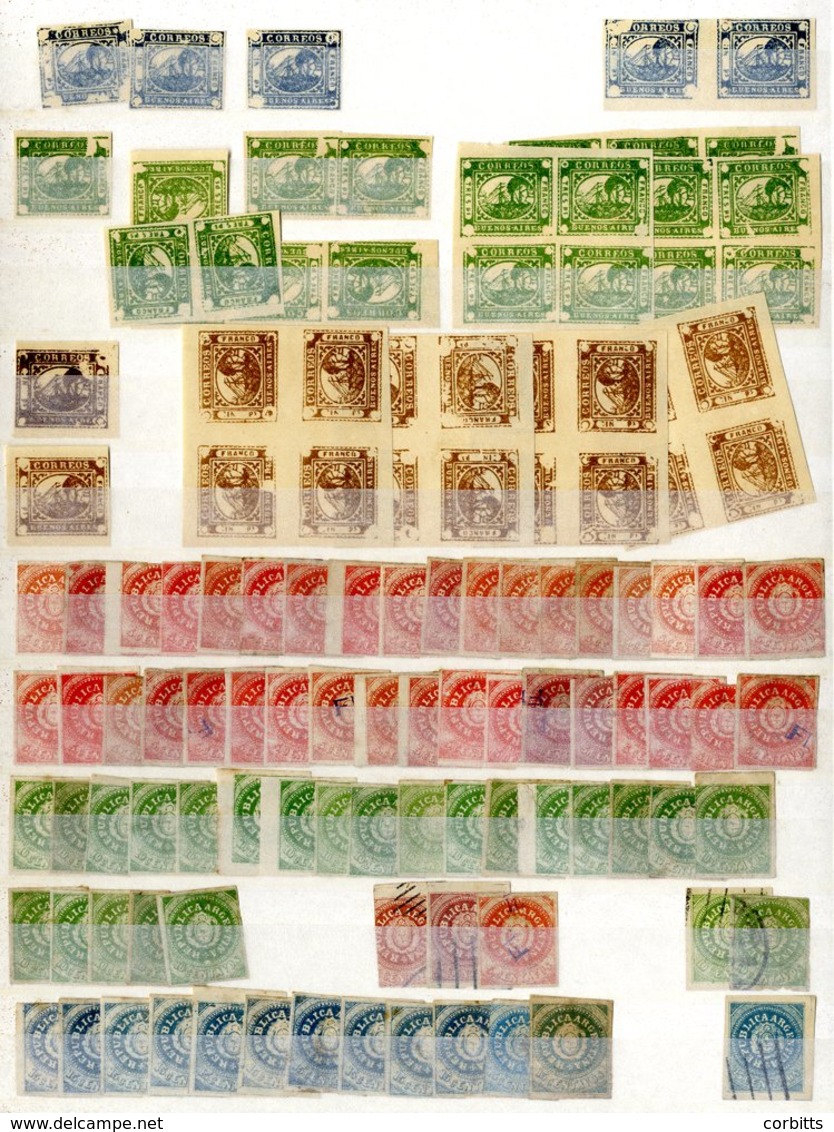 SOUTH AMERICAN FORGERIES Many In Blocks Etc. Incl. Various Articles & Guides. Interesting Lot. (many 100's) - Autres & Non Classés