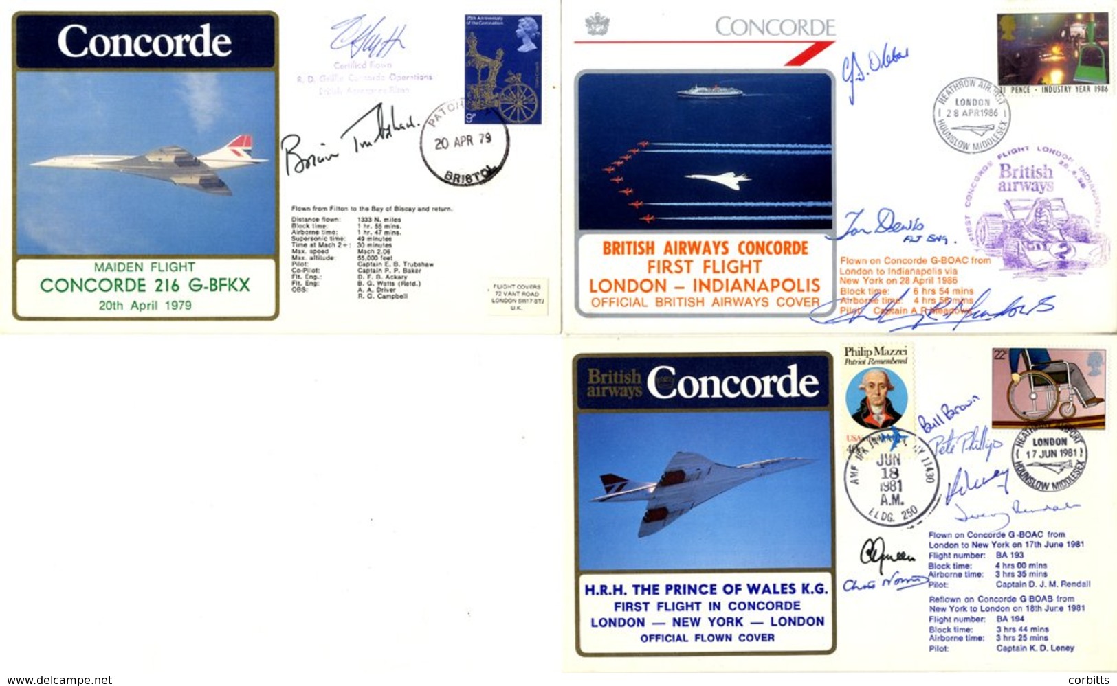 CONCORDE Collection Of Commemorative & Flown Covers (335) Housed In Six Display Albums, Incl. Multi Signed & Individual  - Sonstige & Ohne Zuordnung