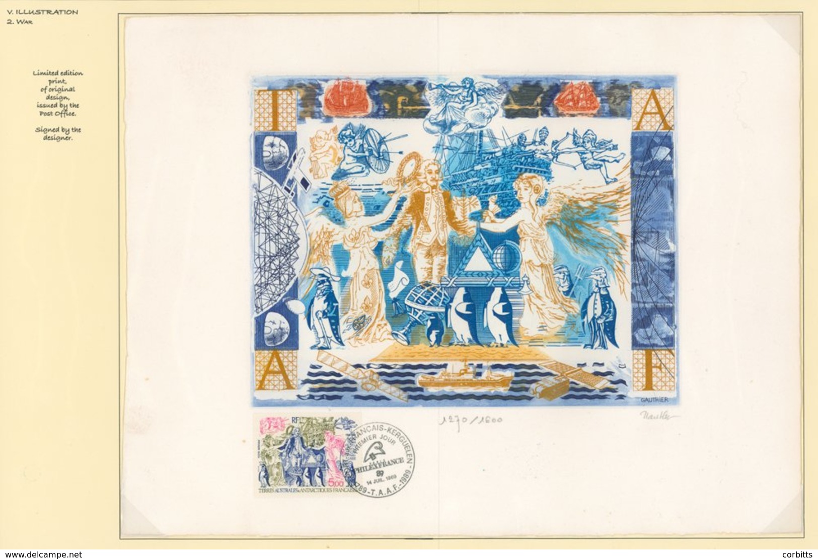 PENGUINS Terres Australes Et Antarctiques Francaises - 1989 Philexfrance Stamp SG.256 & M/Sheet SG.MS257 Both UM, Also N - Autres & Non Classés