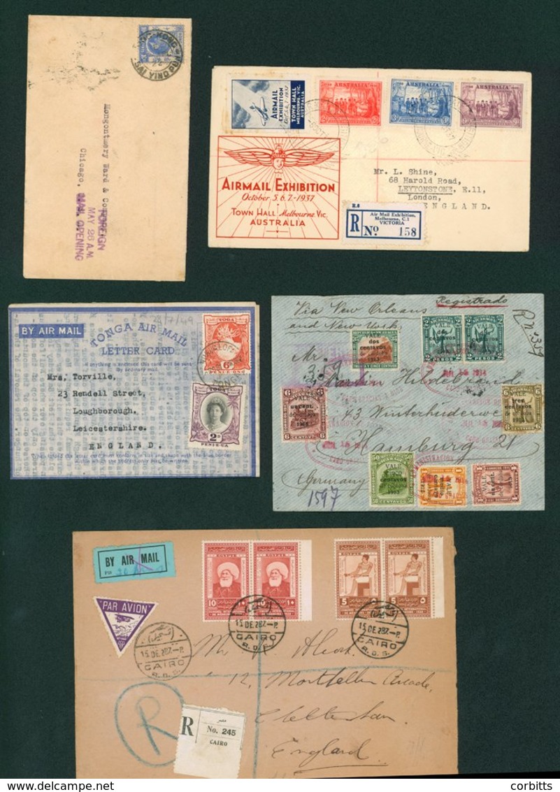 Accumulation Of 50+ Items Incl. 1949 Air Letter From Nuku'alofa, Tonga To England Franked 2d & 6d Values Interesting Ext - Sonstige & Ohne Zuordnung