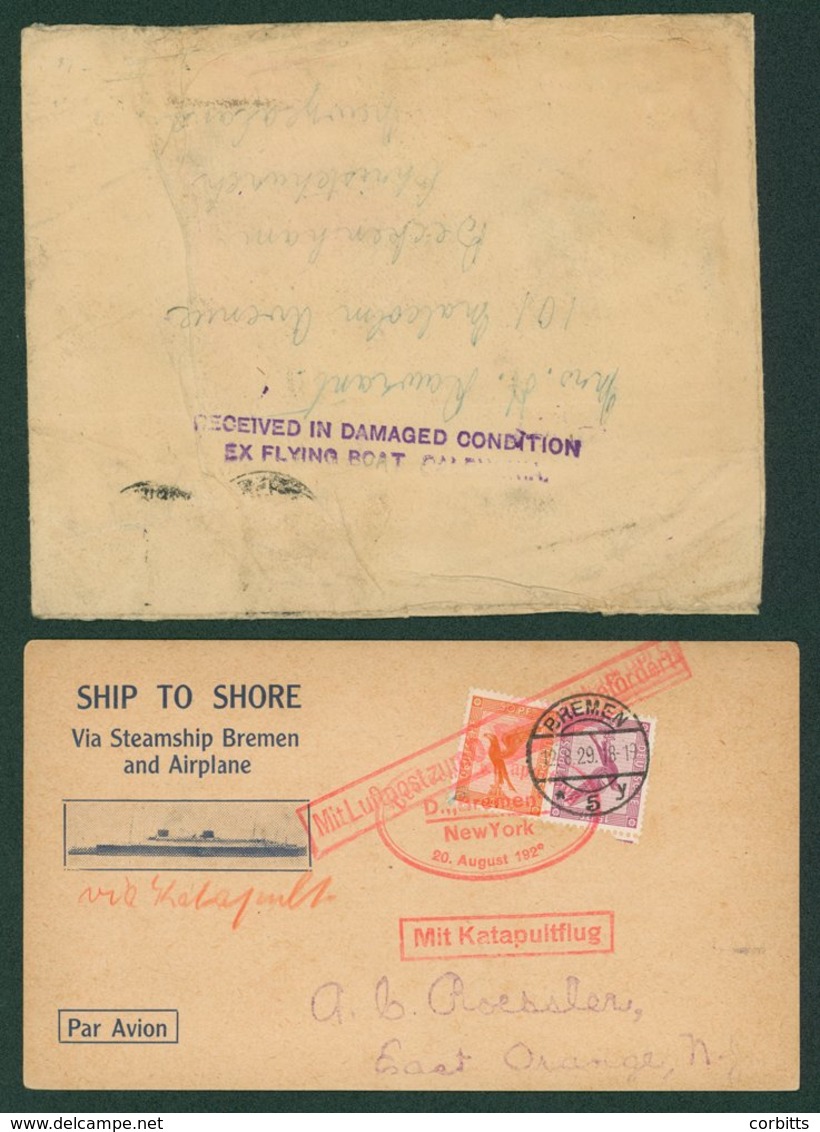 1938 Flying Boat Calpurnia Crash At Baghdad On 27th Nov Envelope (stamp Floated Off) Bears Cachet 'RECEIVED IN DAMAGED C - Autres & Non Classés