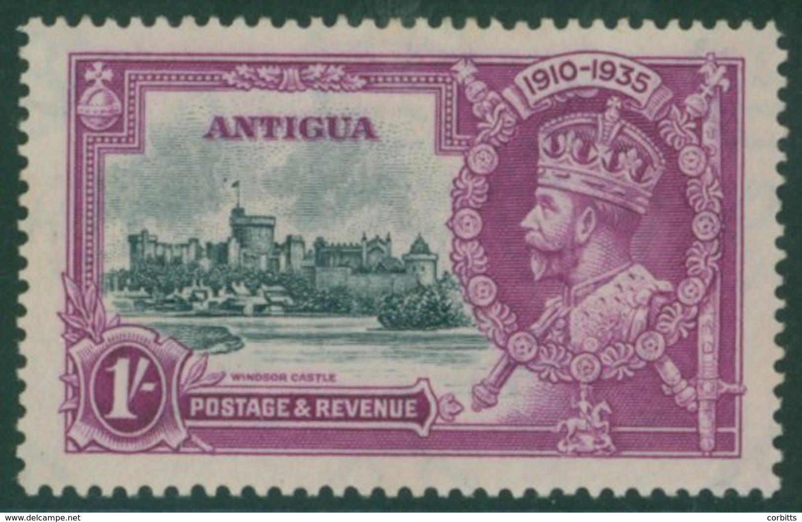 1935 Silver Jubilee 1s Slate & Purple With 'dot By Flagstaff' Variety M, Gum A Little Toned, SG.94h. Cat. £375. (1) - Sonstige & Ohne Zuordnung