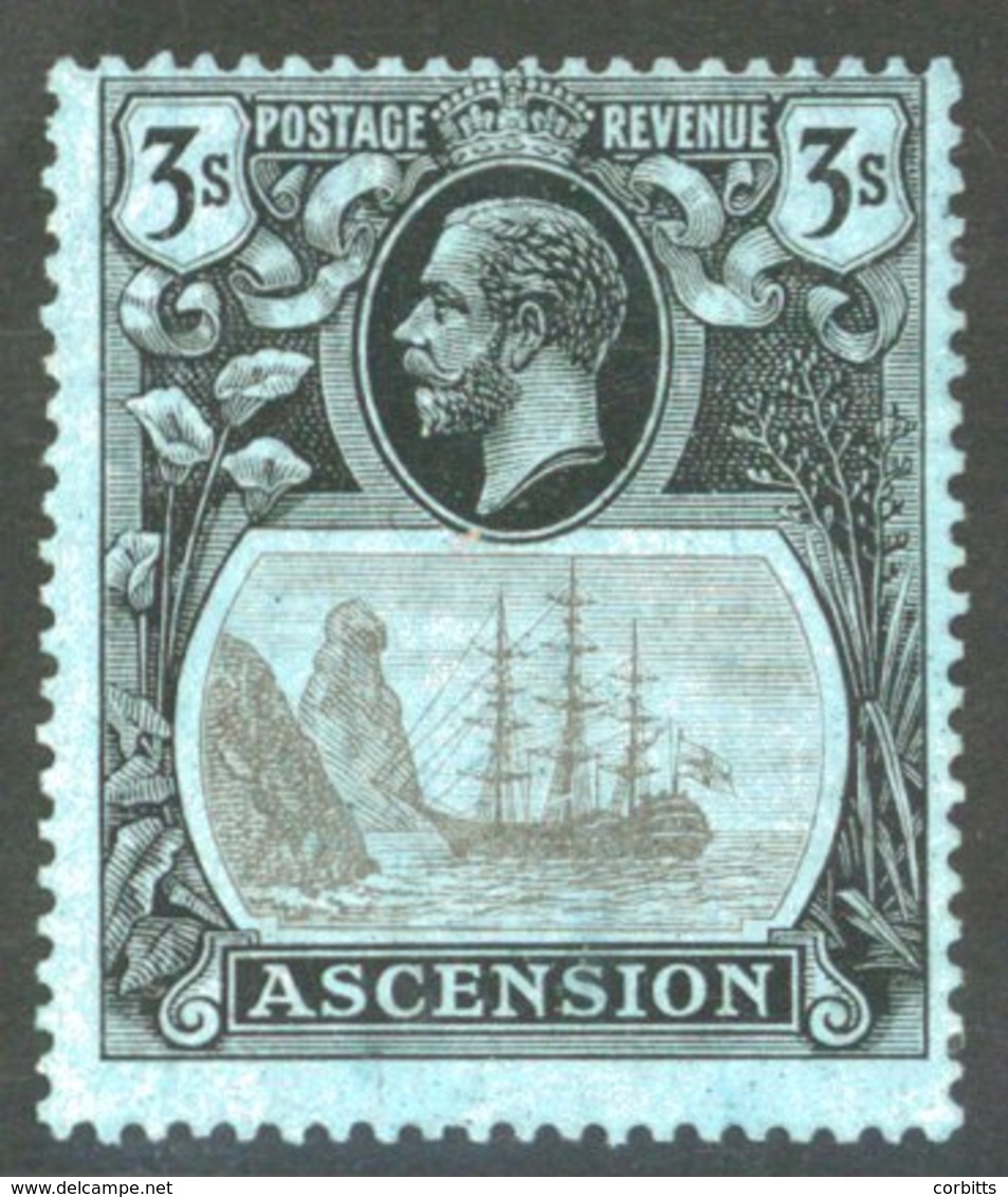 1924-33 3s Grey-black & Black-blue With 'broken Mainmast' Variety, Fine M, SG20a. Cat. £900. (1) - Sonstige & Ohne Zuordnung