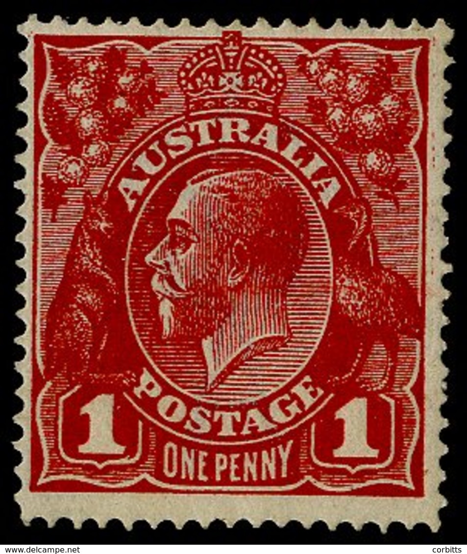 1914-20 1d Carmine Red Die II, Fine M, SG.21d. Cat. £425. (1) - Other & Unclassified