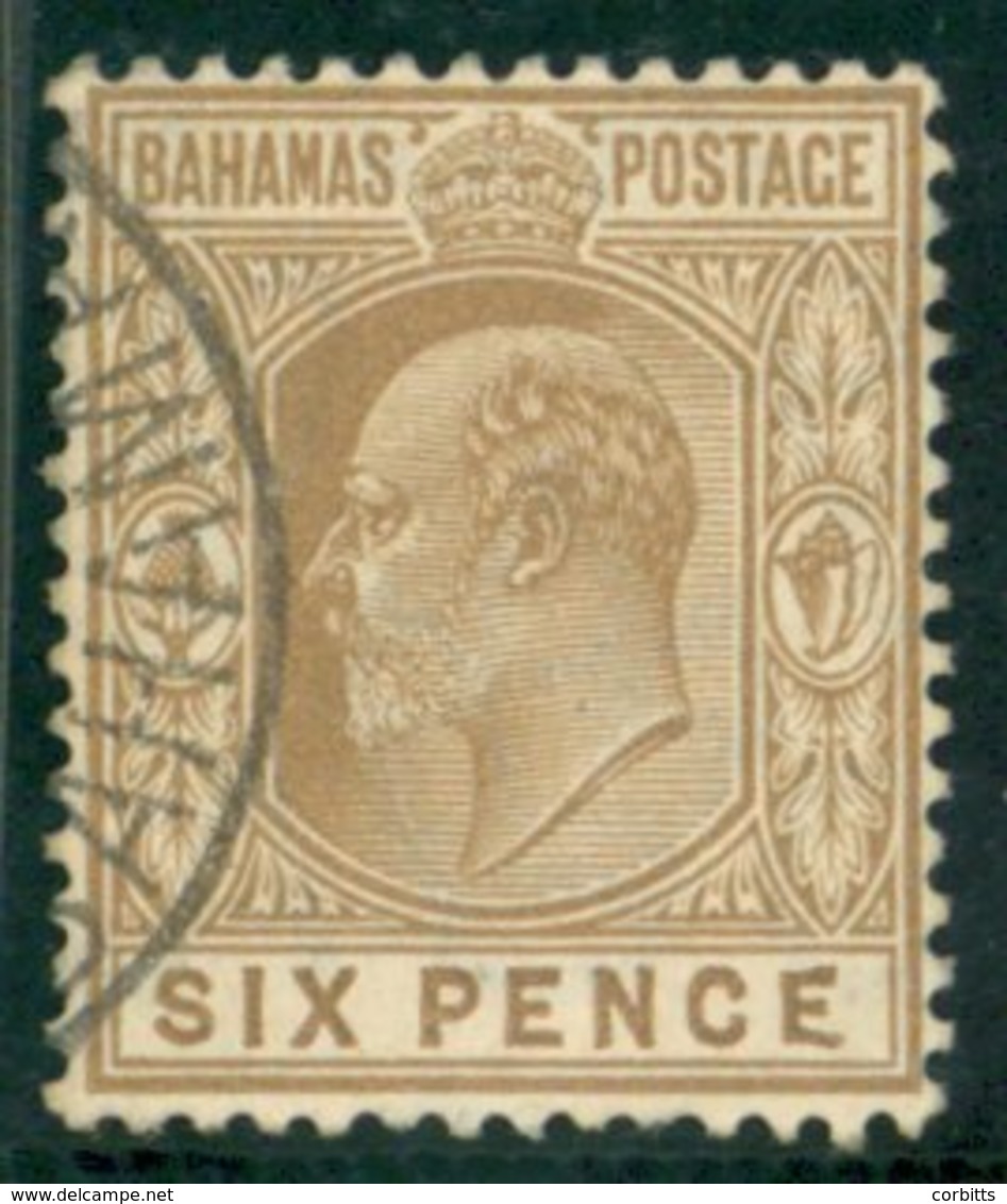 1906-11 MCCA 6d Bistre-brown With 'malformed 'E' Variety, VFU, Cancelled At Left Leaving Clear Profile, SG.74a, RPS Cert - Sonstige & Ohne Zuordnung