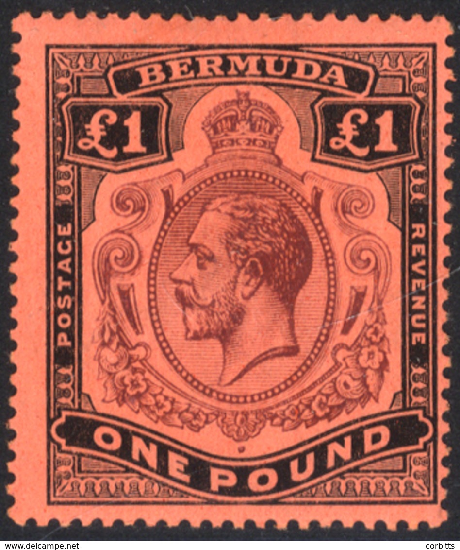 1918-22 MCCA £1 Purple & Black/red, Fresh M Example, Centred To Right. SG.55. Cat. £275. - Autres & Non Classés