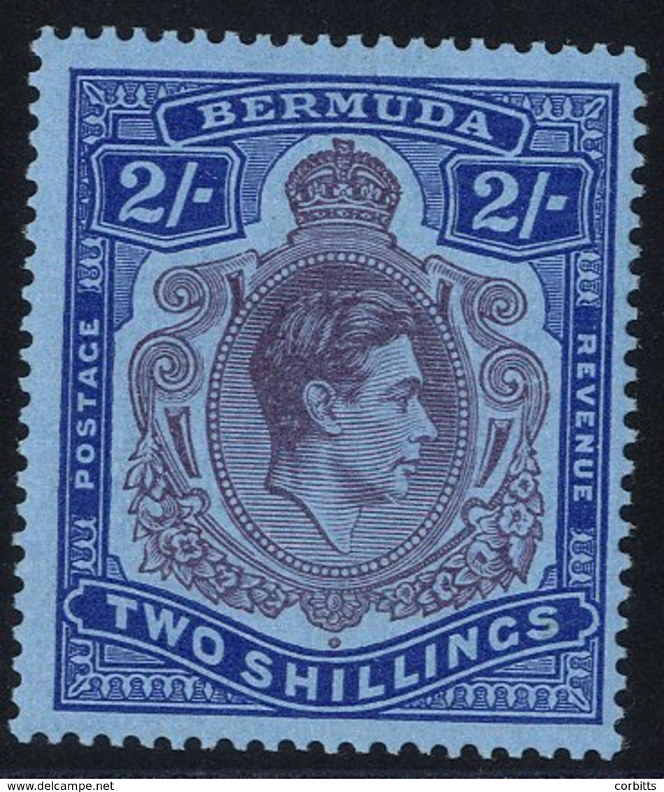 1938 2s Deep Blue And Ultramarine On Grey-blue, Fine M With 'Gash In Chin' Variety, SG.116df. Cat. £850. (1) - Autres & Non Classés