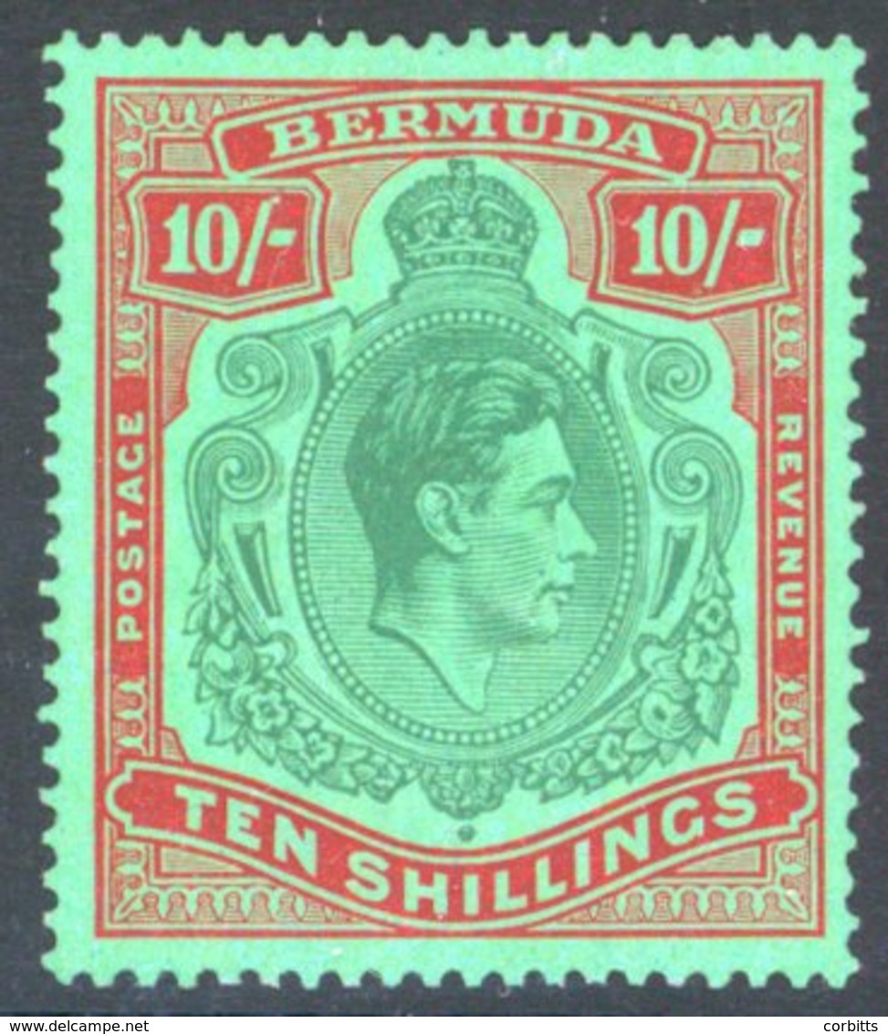 1938-53 10s Green & Deep Lake/pale Emerald, Fine M With Usual Brown Gum, SG.119. Cat. £450. (1) - Autres & Non Classés