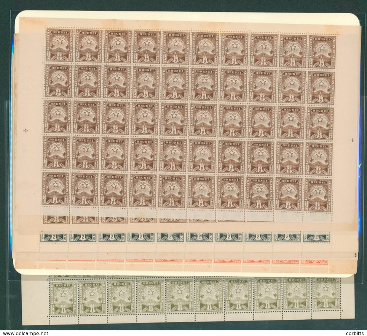 1895 Pictorial Star & Crescent Issue Range Of The Original Robson Lowe Study Sheets Of 50 Comprising ½c State 1 Paler Sh - Sonstige & Ohne Zuordnung