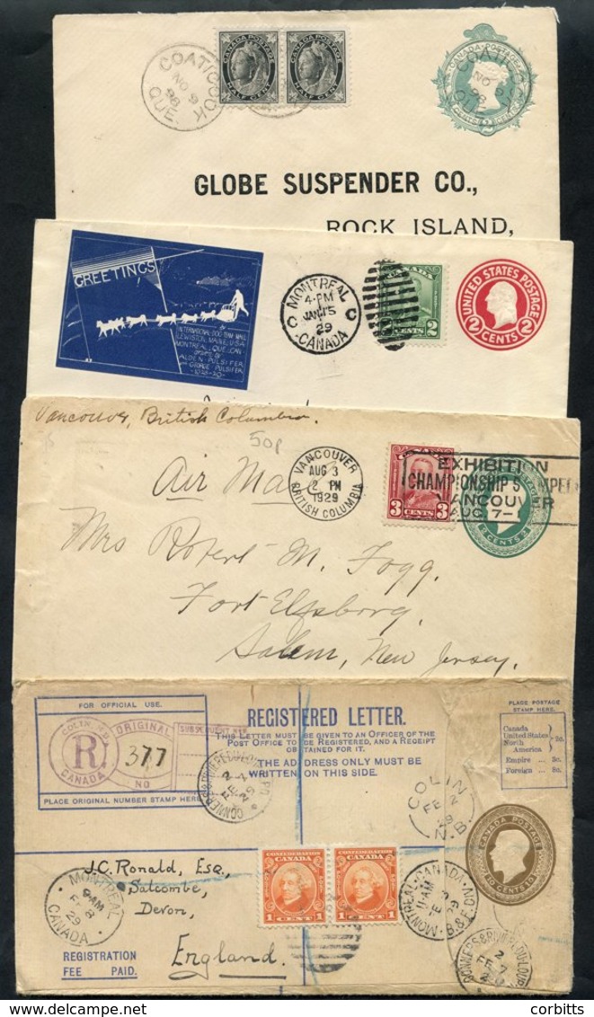 QV-QEII Postal Stationery Items Unused (19) & U (59) With Interesting Cancels Incl. Many R.P.O's. Condition Mainly Fine. - Sonstige & Ohne Zuordnung