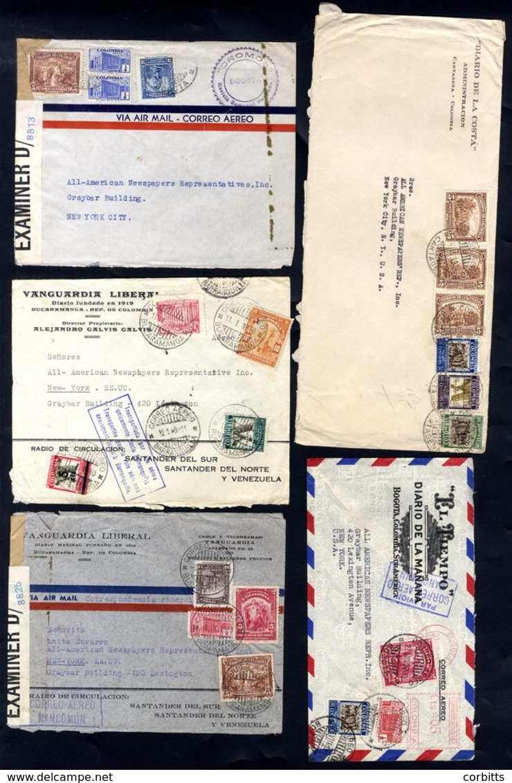 1930's-late 1940's Accumulation Of Covers All Addressed To The 'All American Newspapers Representatives Inc' In New York - Sonstige & Ohne Zuordnung