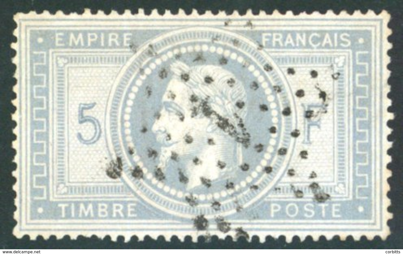 1869 5f Napoleon VFU With Paris 'I' Star Obliterator, SG.131. RPS Cert (2009). Cat. £1300 (1) - Sonstige & Ohne Zuordnung