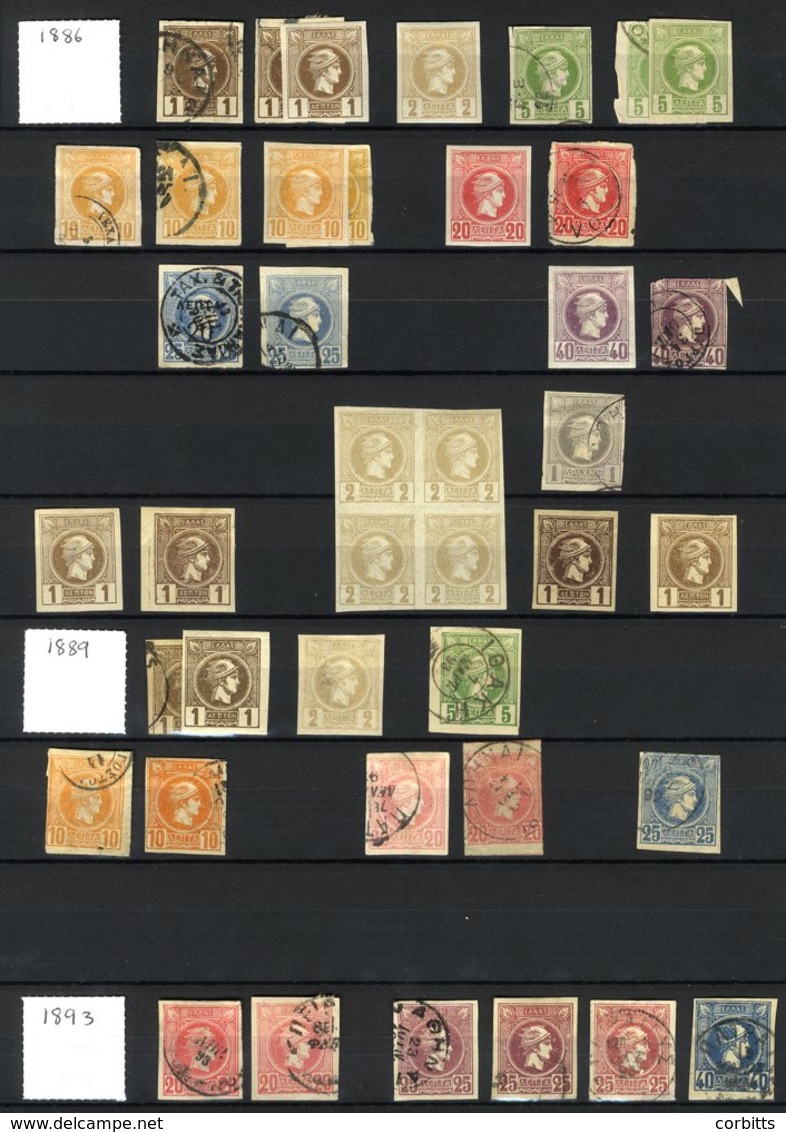 1861-1958 M & U Collection Housed In A Black Page Stock Book From Large & Small Hermes Heads In Mixed Condition Incl. Se - Sonstige & Ohne Zuordnung