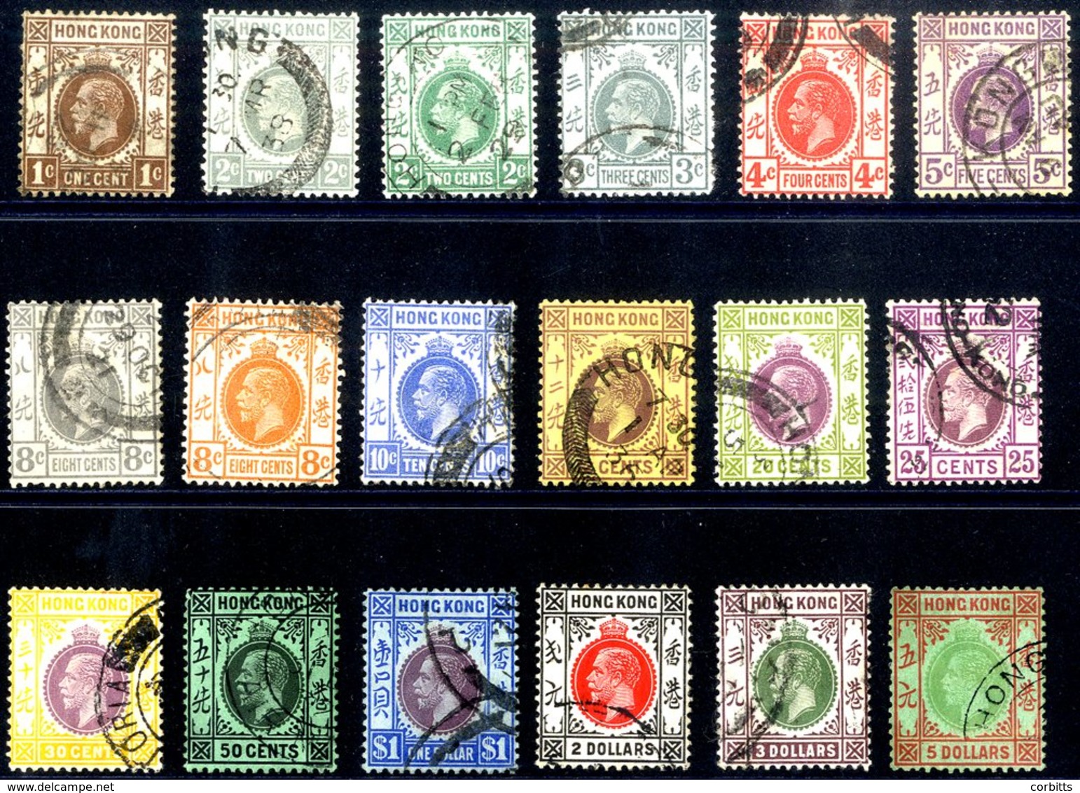 1921 MSCA Set VFU, SG.117/132. Cat. £200. (18) - Sonstige & Ohne Zuordnung