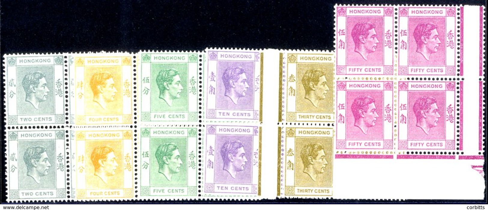 1938-52 Perf 14½ X 14 Defins In Blocks Of Four 2c Grey, 4c Orange, 5c Green, 10c Bright Violet, 30c Yellow Olive & 50c P - Sonstige & Ohne Zuordnung