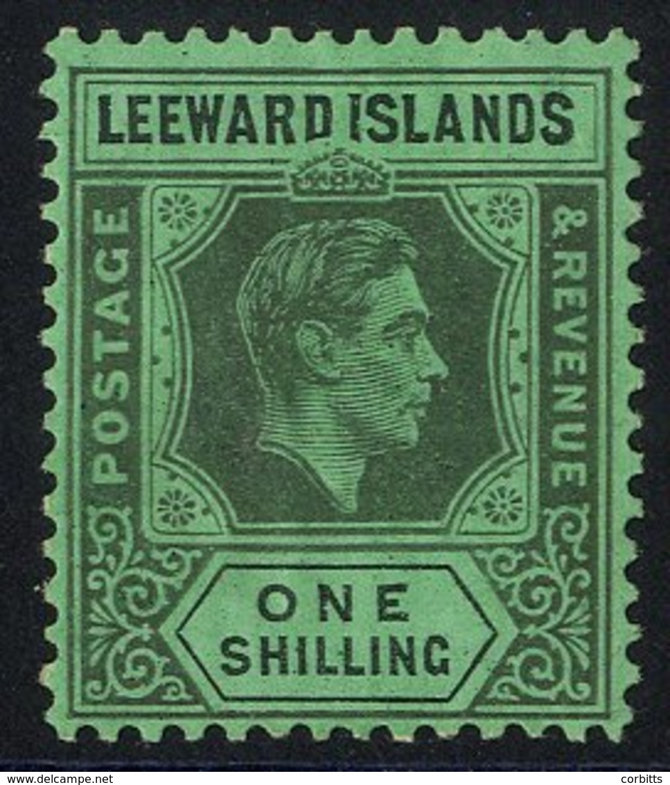 1938 1s Black On Emerald M With The 'D1' Flaw, Some Hinge Remainder. Scarce, SG.110a. Cat. £600. (1) - Autres & Non Classés