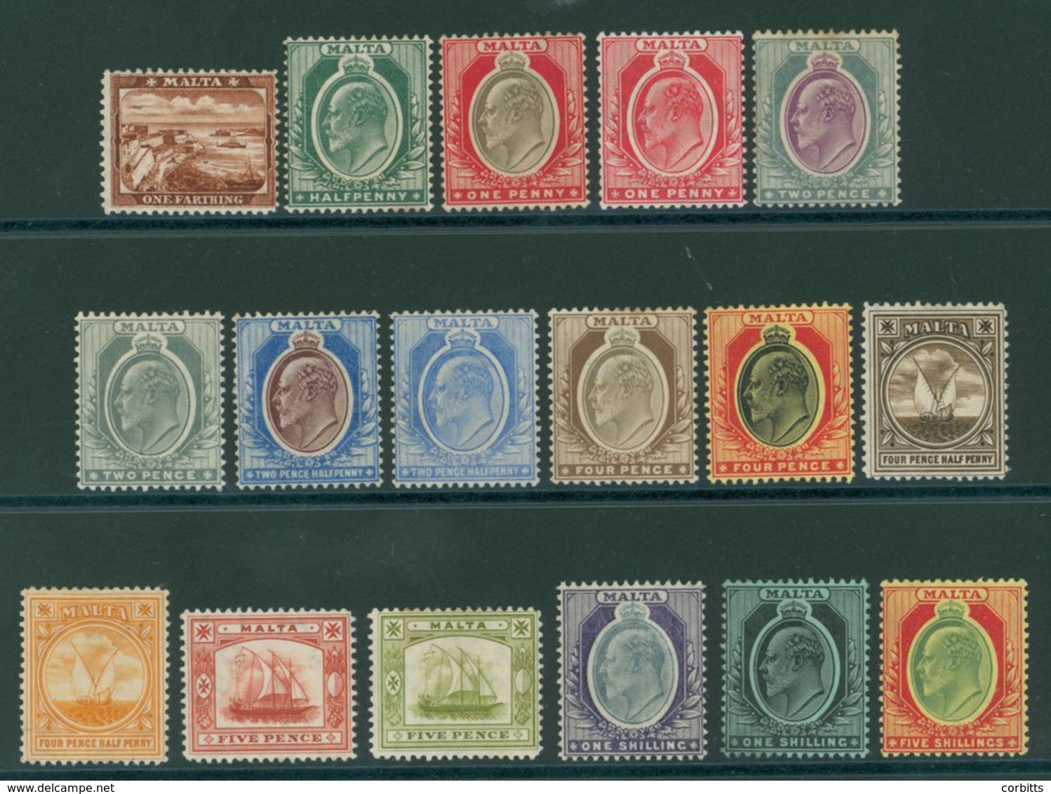 1904-14 MCCA Set M Odd Tone Or Heavy Hinge, SG.45/63. Cat. £300. (17) - Sonstige & Ohne Zuordnung