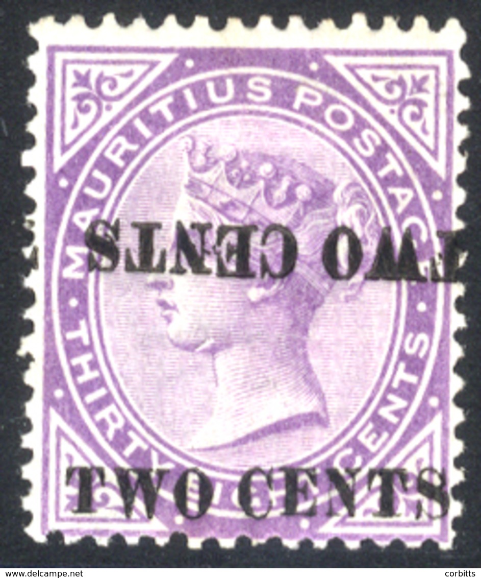 1891 2c On 38c Bright Purple Variety Surcharge Double, One Inverted Fine M, SG.121c. BPA Cert (1957). Cat. £275. - Sonstige & Ohne Zuordnung