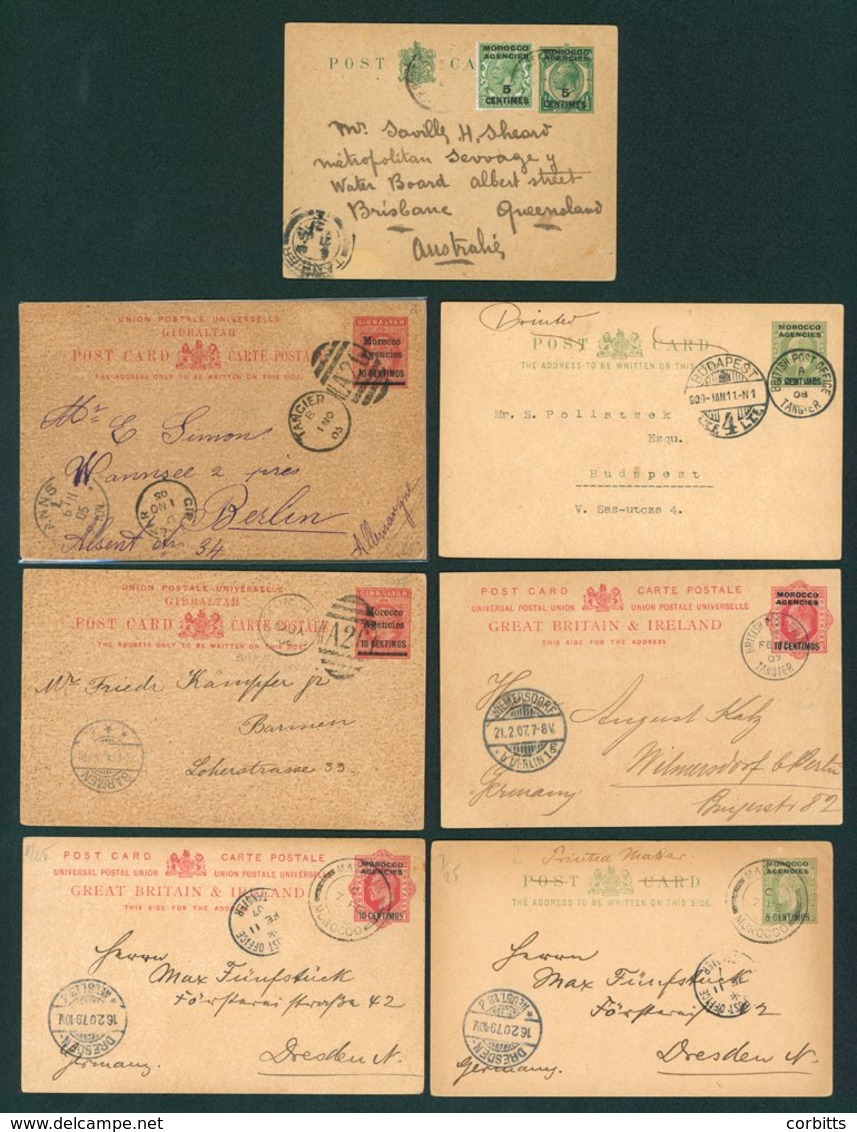 1906 - 21, 7 Postal Cards (1 To Australia) Cancels Include Tangier (4) Saffi (1) And Mazagan (2) - Sonstige & Ohne Zuordnung
