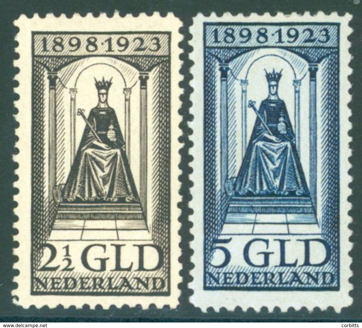 1923 25th Anniversary Of Queens Accession 2½g & 5g, Fine M SG.268/9. Cat. £625. (2) - Sonstige & Ohne Zuordnung