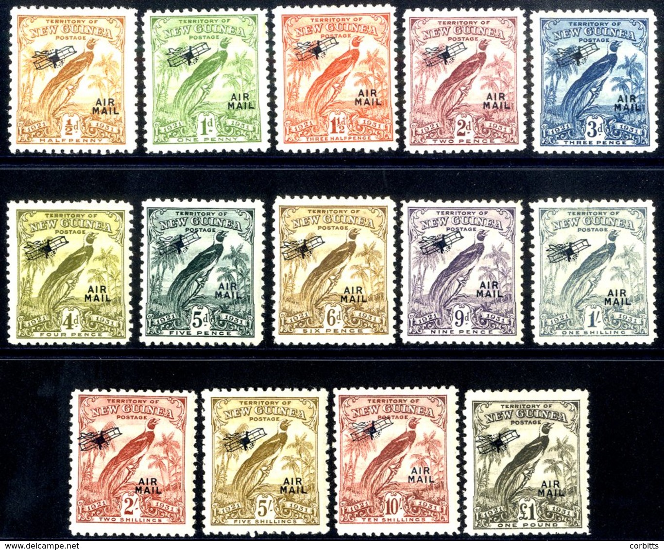 1931 Air Optd Set, M (1s Value Small Thin At Top) SG.163/176. Cat. £300. (14) - Autres & Non Classés