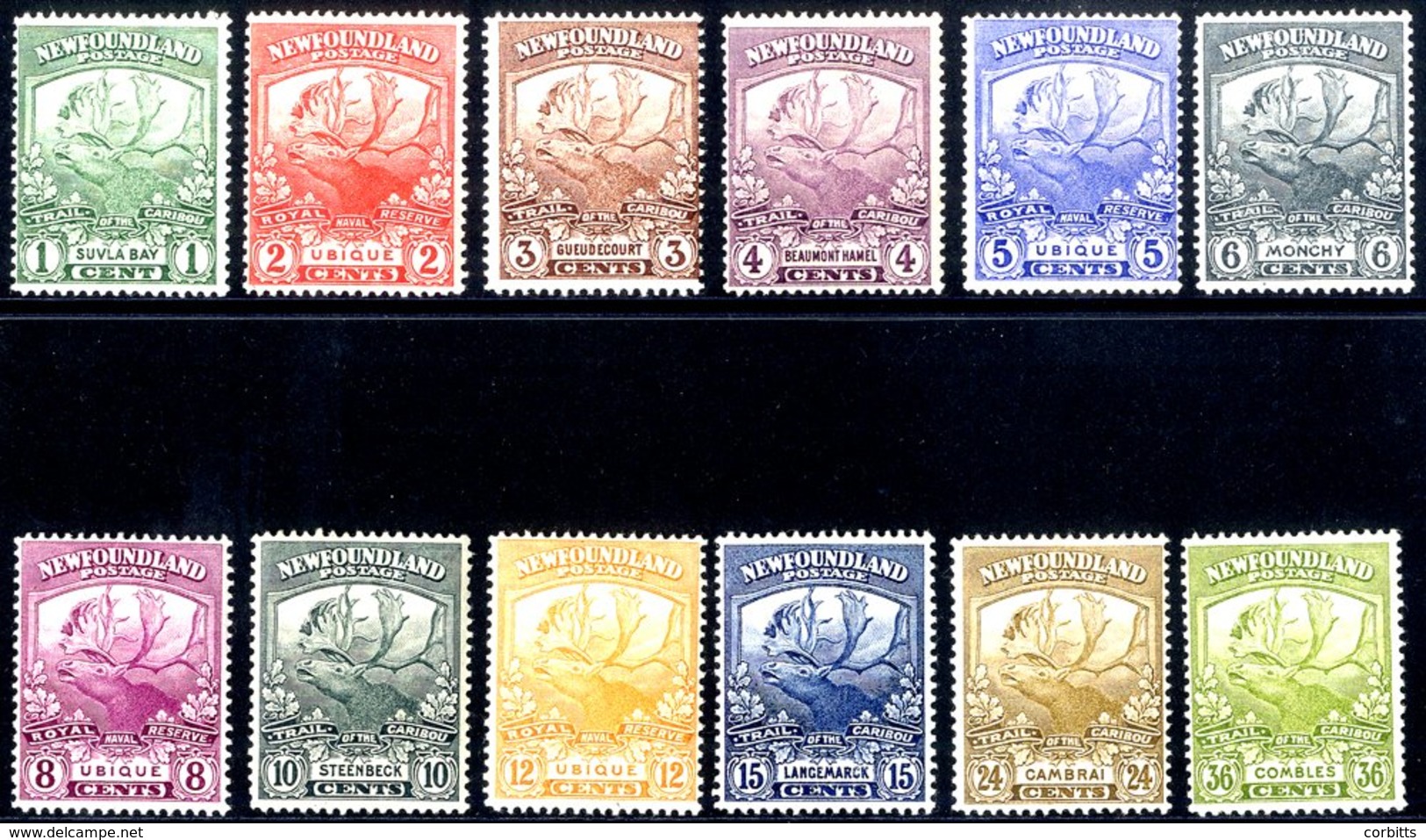 1919 Contingent Set M, SG.130/141. Cat. £160. (12) - Sonstige & Ohne Zuordnung