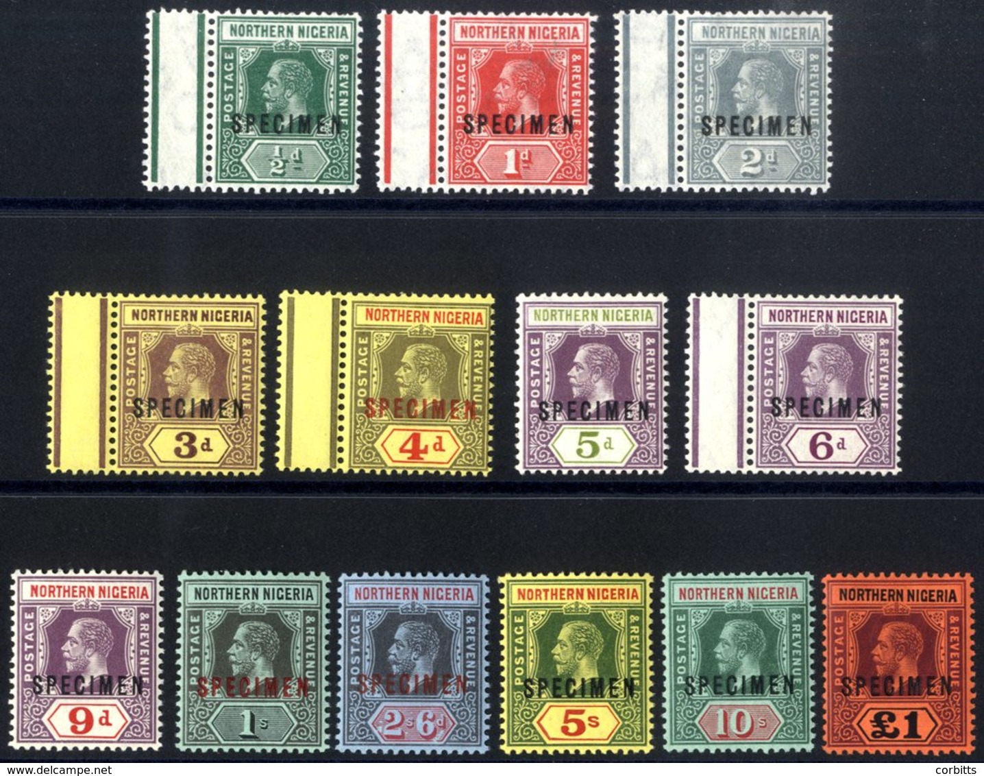 1912 MCCA Set Optd SPECIMEN, UM Attractive Set With Lovely Fresh Colours, The ½d To 4d & 6d Matching, With Interpane Mar - Sonstige & Ohne Zuordnung