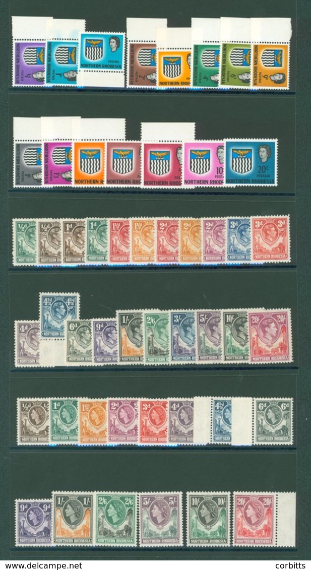 1938 KGVI Defin Set M, SG.25/45, 1953 Defin Set UM, SG.61/74, 1963 Defin Set UM + Extra 1d With Value Omitted, SG.75/88. - Sonstige & Ohne Zuordnung