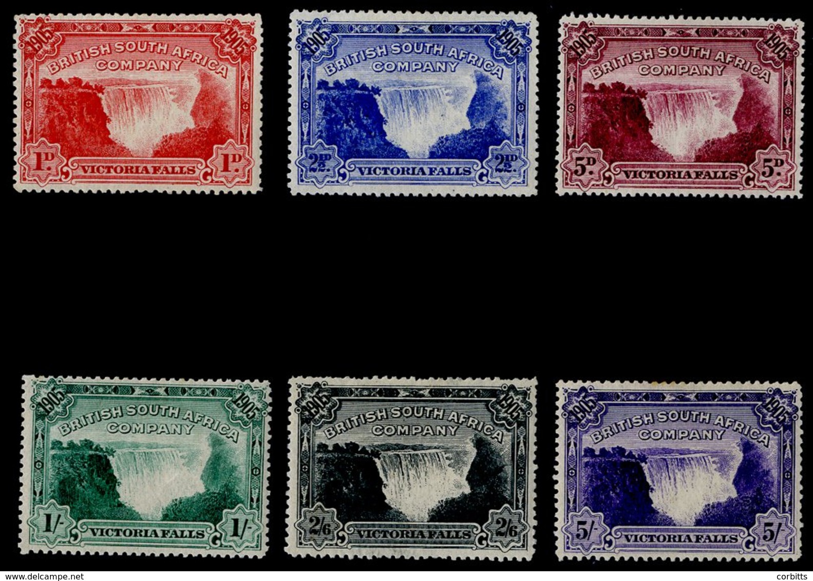 1905 Victoria Falls Set, O.g Or Part O.g, SG.94/99. Cat. £350 - Sonstige & Ohne Zuordnung