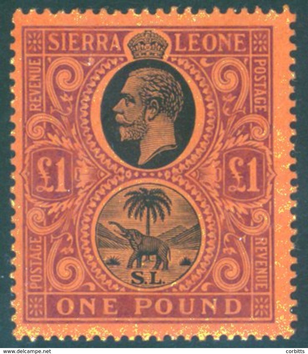 1912-21 MCCA £1 Black & Purple-red, Fresh UM, SG. 128. Cat. £250. (1) - Sonstige & Ohne Zuordnung