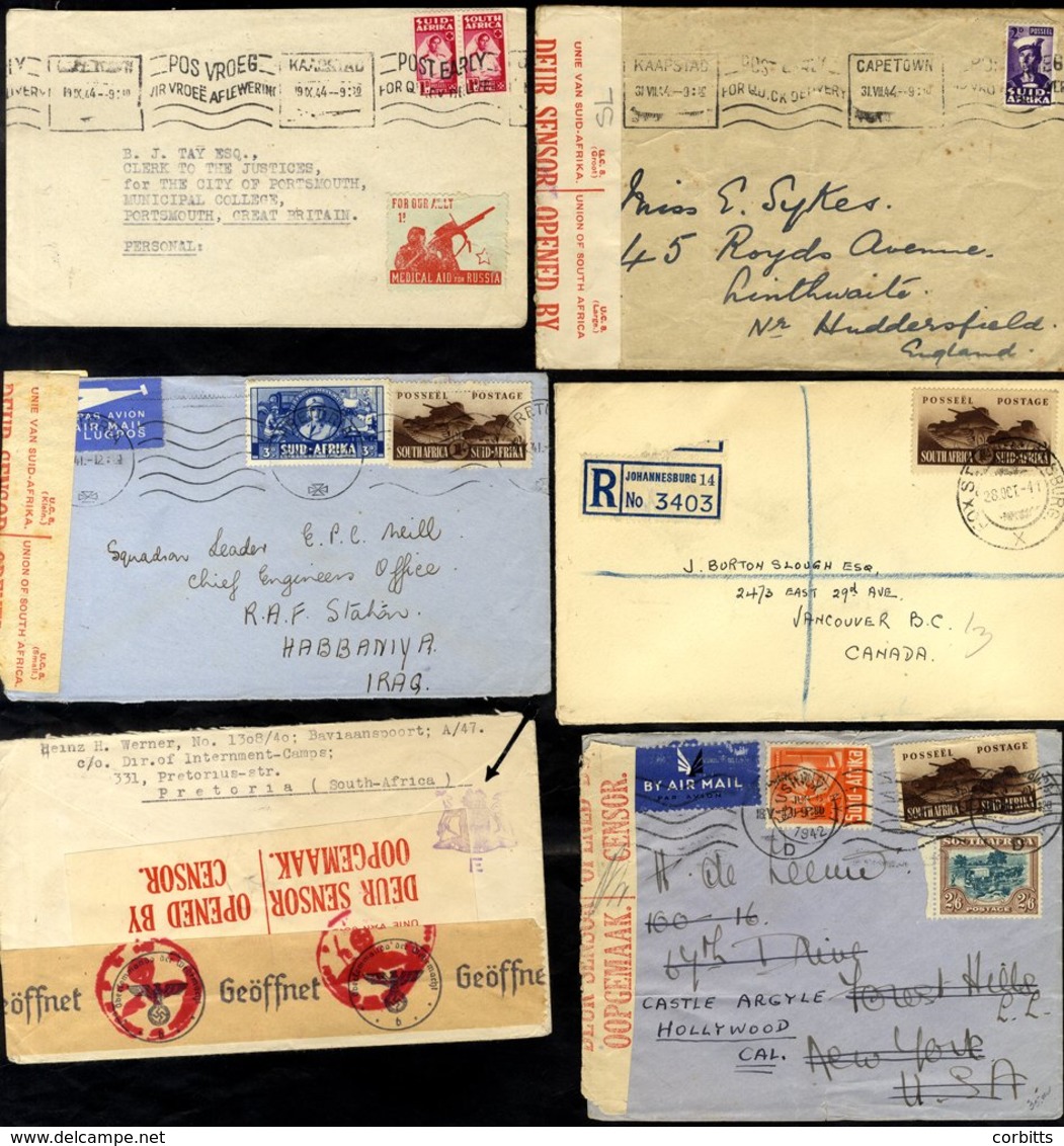 1941-46 Postal History Collection Written Up On Leaves Incl. 1942 P.O.W Mail From Baviaanspoort Camp To Germany With Ger - Sonstige & Ohne Zuordnung