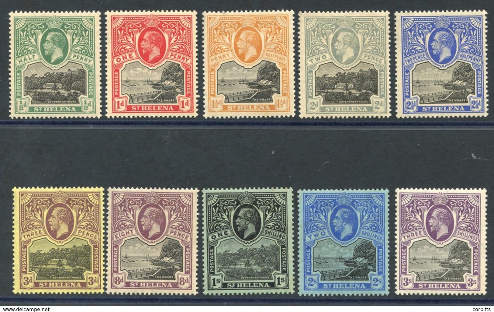 1912-16 MCCA Set, M (1s Tones), SG.72/81. Cat. £150 (10) - Autres & Non Classés