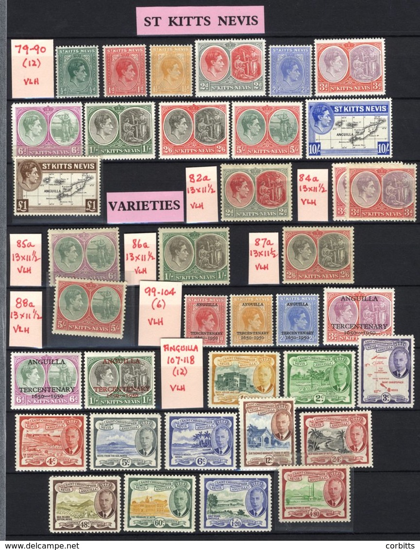 1938-50 Defin Set (SG.68/77f) + Perf Variations, 1950 Tercentenary Set, 1952 Defin Set (SG.94/105), All M. (37) Cat. £33 - Sonstige & Ohne Zuordnung