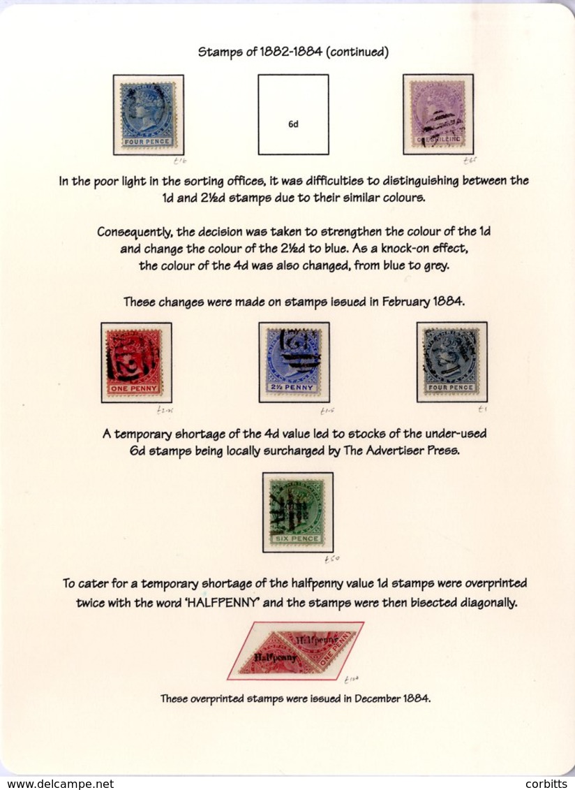 1870-85 Range Neatly Written Up In Protectors Incl. 1870-72 1d (4), 6d (2) U, Pl.14 1d, 4d & 6d U, 1882-90 2½d Pale Red  - Sonstige & Ohne Zuordnung