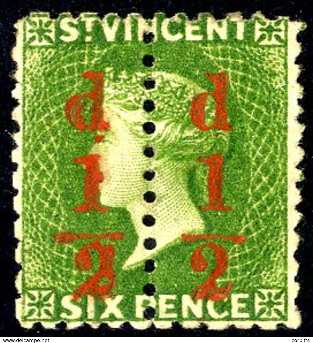 1881 ½d On Half 6d Bright Green Unsevered Pair, Part O.g., SG.33a. Cat. £475. (2) - Sonstige & Ohne Zuordnung