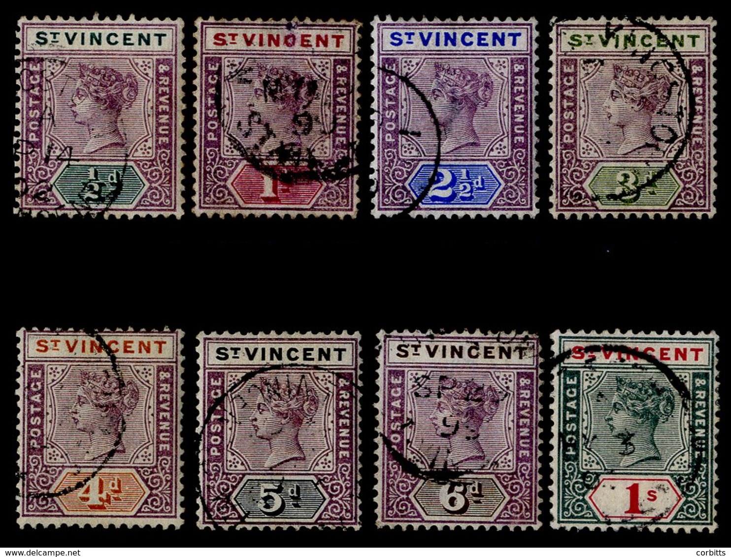 1899 CCA Set Up To 1s, VFU, SG.67/74. Cat. £190. (8) - Sonstige & Ohne Zuordnung