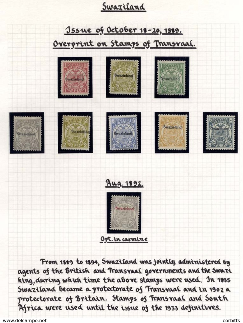 1889-90 P.12½ X12 1d, 2d & 1s, P.12½ 2d M & Five Other Vals To 5s With Forged Overprints. Detailed Analysis Accompanies  - Autres & Non Classés