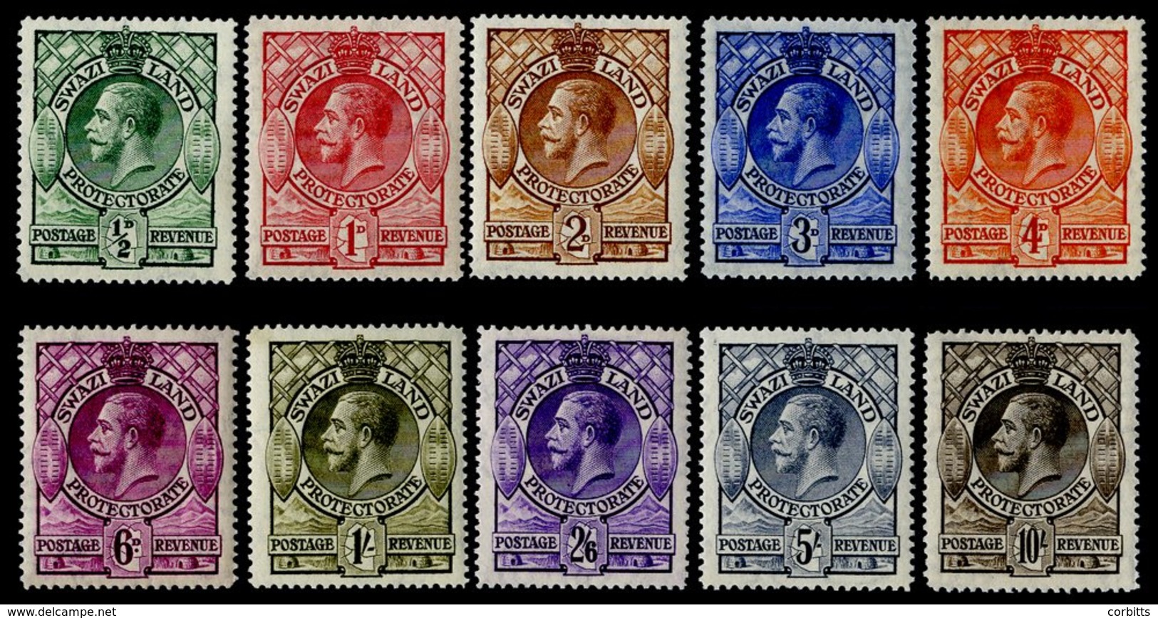 1930 Defin Set, Few Slight Gum Toning, But Most Incl. 2/6d To 10s, Fine M, SG.11/20. (10) - Autres & Non Classés