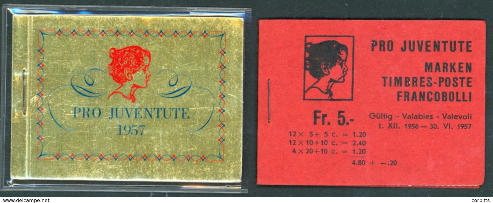 1956 & 1957 Pro Juventute Booklets, SG.JSB5/6. Cat. £260. (2) - Sonstige & Ohne Zuordnung