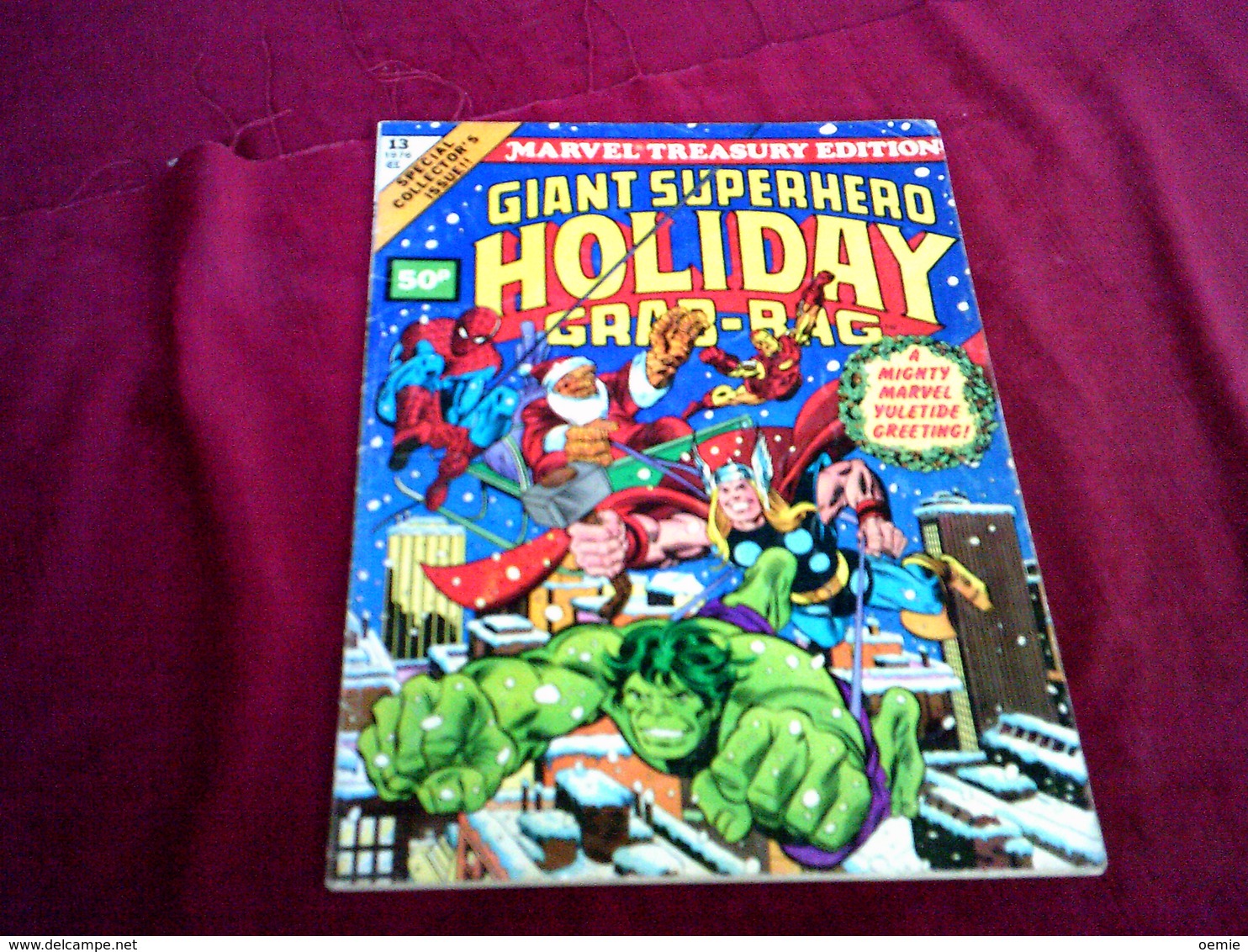 Marvel Treasury Edition ° GIANT SUPER HERO  HOLIDAY  GRAB BAG  No 13  / 1976  °°° 34 X 25 Cm - Marvel