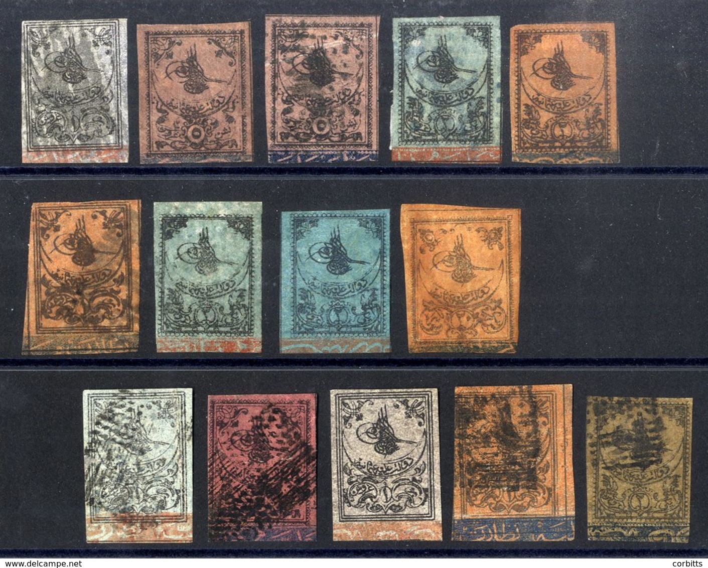 1863-64 A Scarce Group Of Imperfs - 14 Stamps All Genuine U, Various Values In Good Condition Incl. Dues. Cat. £560++. ( - Sonstige & Ohne Zuordnung