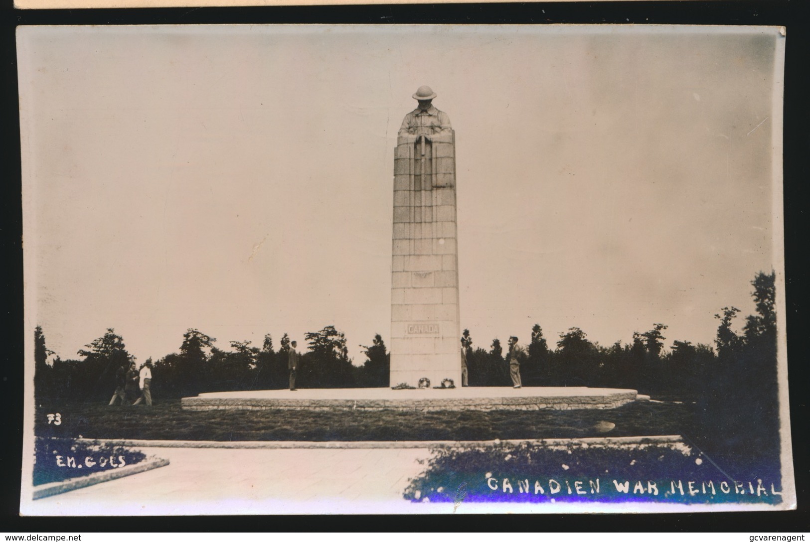 FOTOKAART  CANADIEN WAR MEMORIAL - Langemark-Poelkapelle