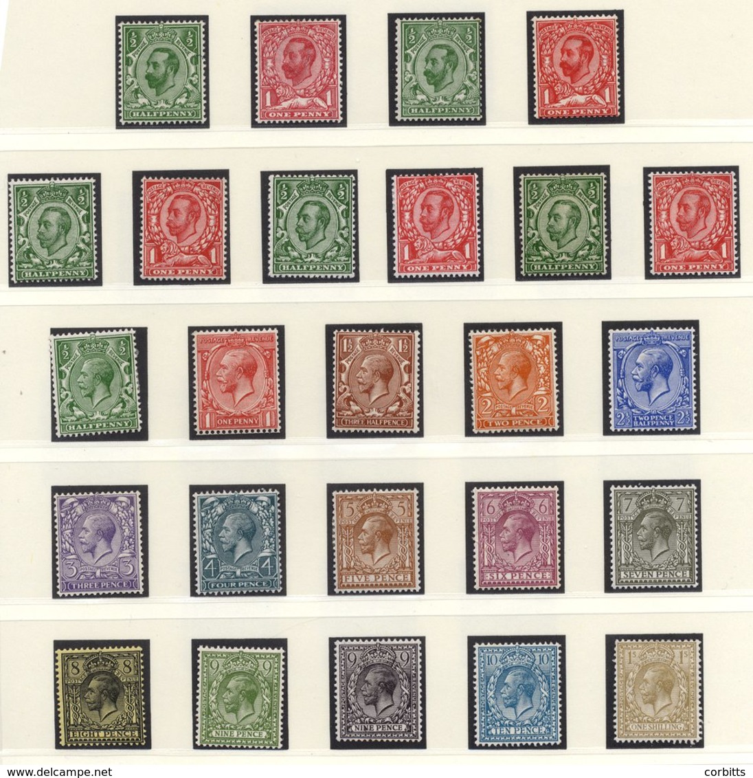 COLLECTION 1911-69 Of M Or UM Housed In A Lindner Hingeless Album Commencing With Downey Head Basic Set (10), 1912 Royal - Sonstige & Ohne Zuordnung