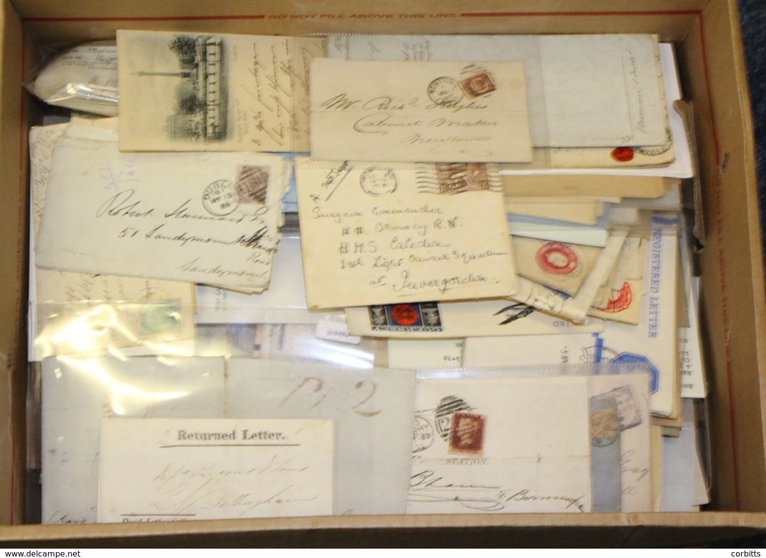 COVER LOT Accumulation Of Pre Stamp To QEII Material Housed In A Large Carton Incl. Postal Stationery Used & Unused, Adv - Sonstige & Ohne Zuordnung