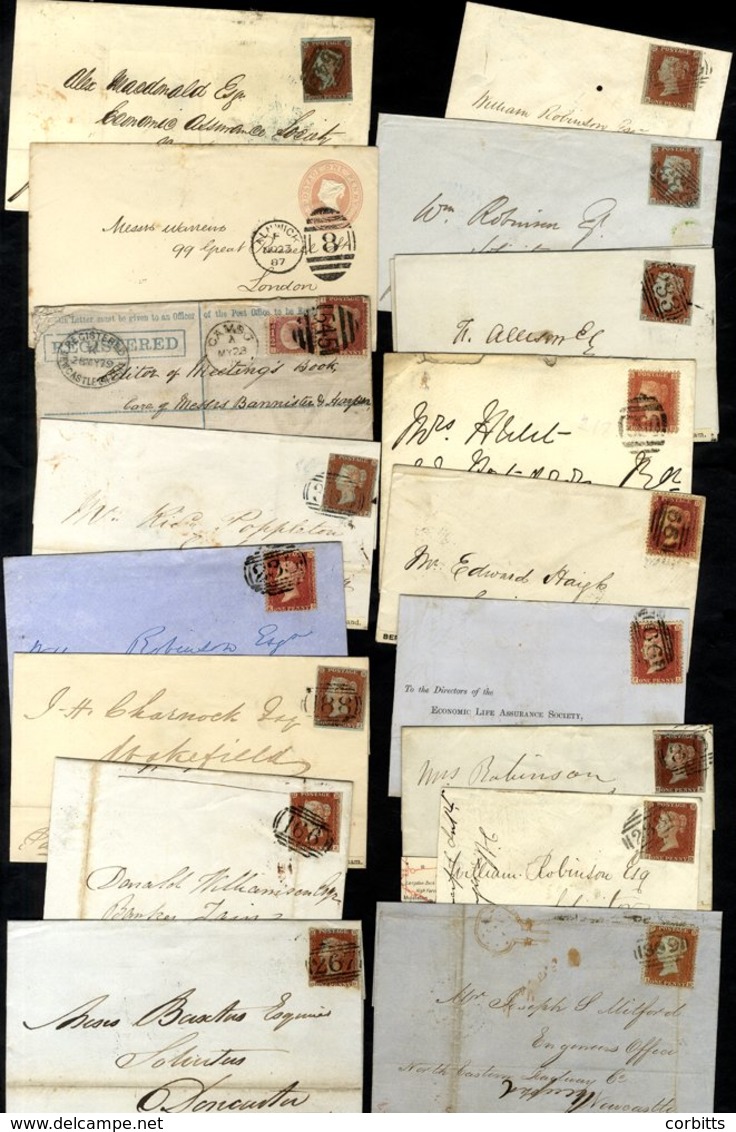 ACCUMULATION 1840's-1940's Incl. 1841 1d Covers, Perf. 1d Reds (mixed Grades) N.E. England Interest With Undated Circles - Sonstige & Ohne Zuordnung