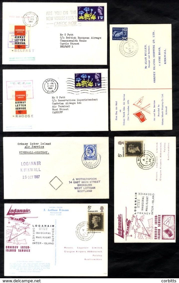 1946-70 First Flight Covers (6) Incl. 1964 Dec 2nd Cumbrian Airways - Airway Letter Service First Flight Isle Of Man - B - Andere & Zonder Classificatie