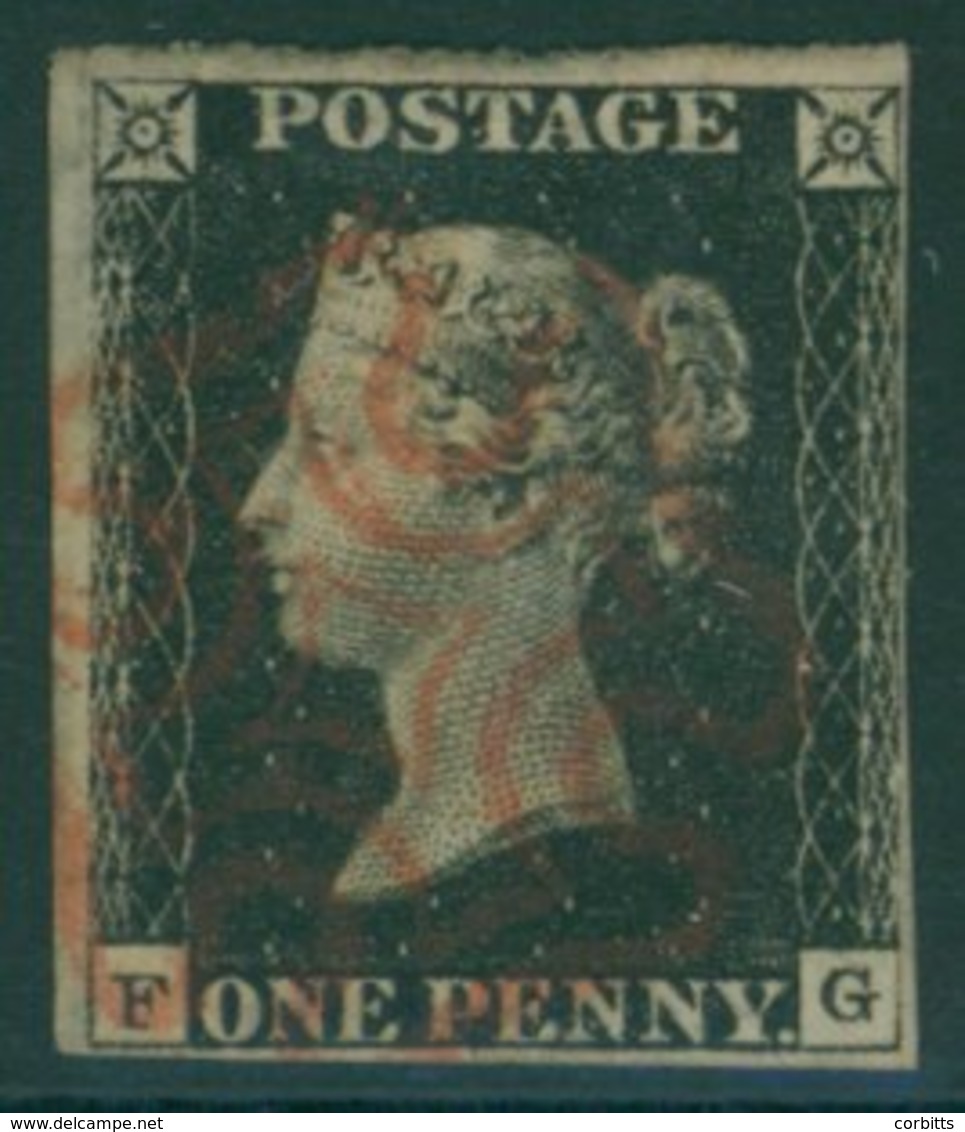 Plate 4 FG, Clear To Large Margins, Very Fine Red MC. (1) - Sonstige & Ohne Zuordnung