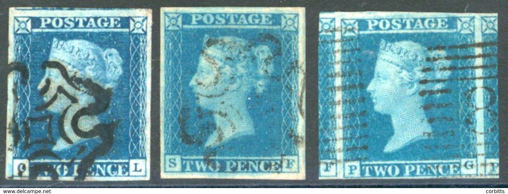 Plate 3 OL & SF Both Good Four Margins With Black Maltese Crosses, Also PG Good To Large Margins Showing Portions Of Adj - Sonstige & Ohne Zuordnung