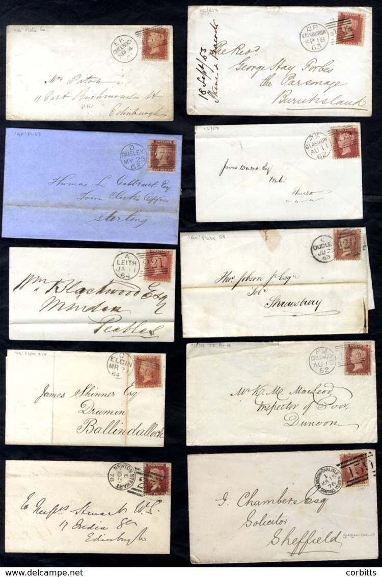 1861-64 Range Of 1d Stars Covers (18) With SCOTTISH Duplex Cancels Of Glasgow (7), Edinburgh (7), Also Greenock (2), Dun - Sonstige & Ohne Zuordnung