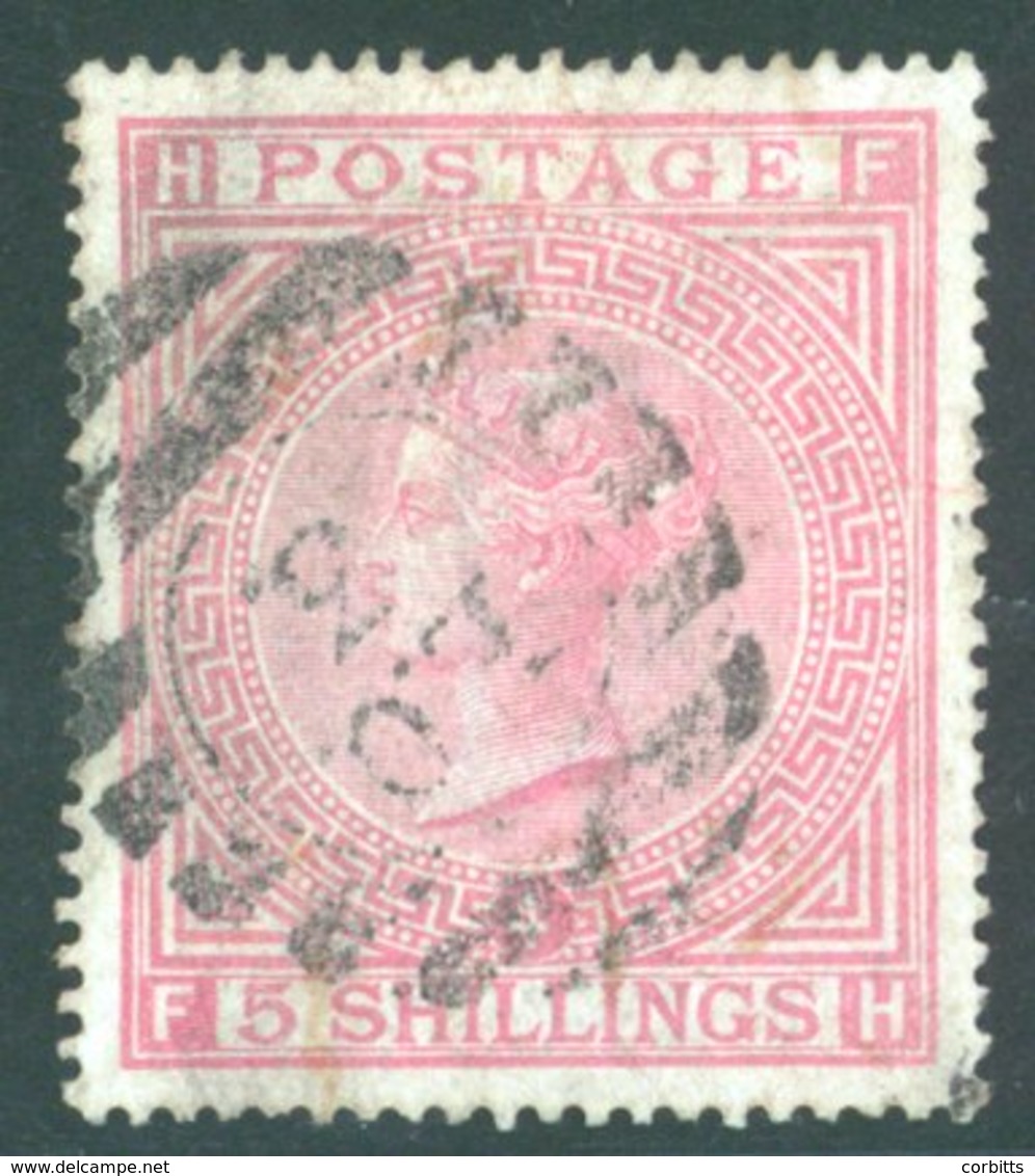 1867-83 Wmk Anchor 5s Rose Pl.4, FU With Barred Oval 'E.C./3' Cancel, SG. 134. (1) - Sonstige & Ohne Zuordnung